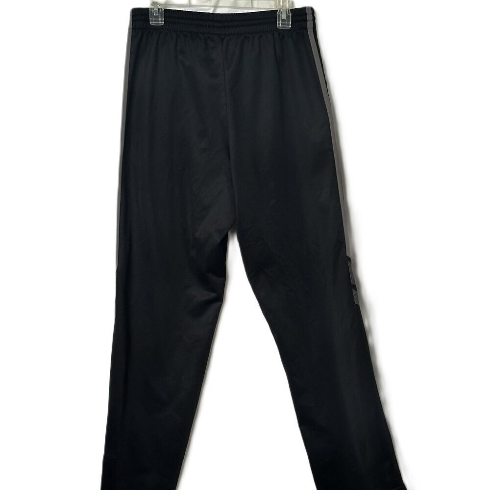 Boys Black Sweat Pants With Gray Stripes Size Medium TEK GEAR - Picture 2 of 4